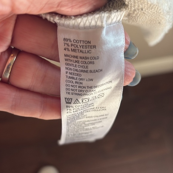 TOMMY BAHAMA Cotton Blend Sparkling Sands Lace Up Gray Tunic Top/ Size Small - Picture 7 of 11